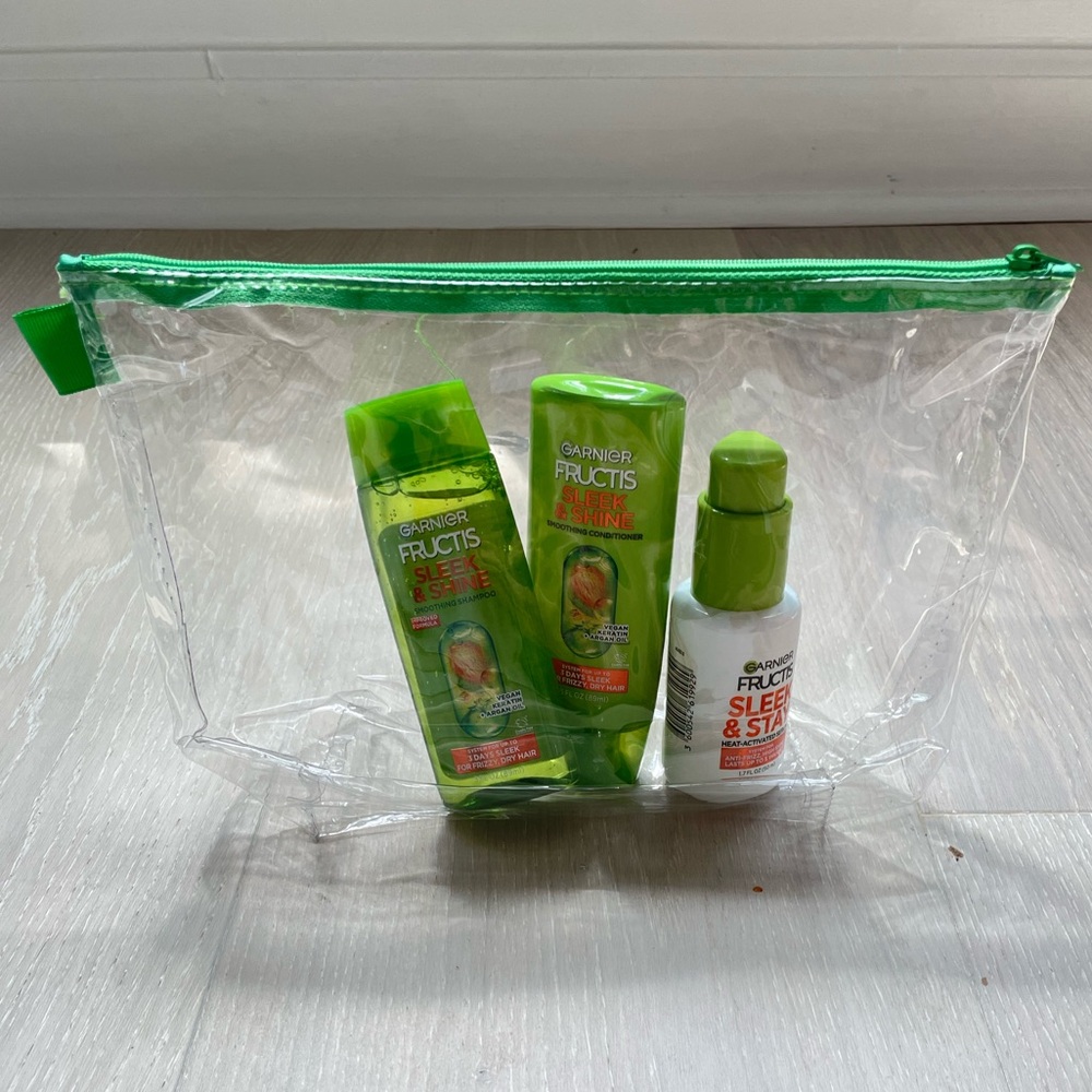 Garnier Fructis Travel Size Hair Care Trio in Airline Travel Bag  3 fl. oz. New!